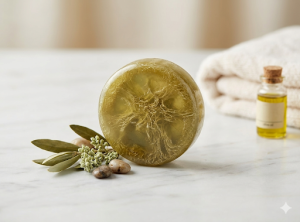 Sabonete com bucha vegetal - Alecrim